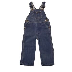 Jet Set 100% Cotton Boys Denim Overalls Dungarees Unisex Size 24M Vintage 1970s